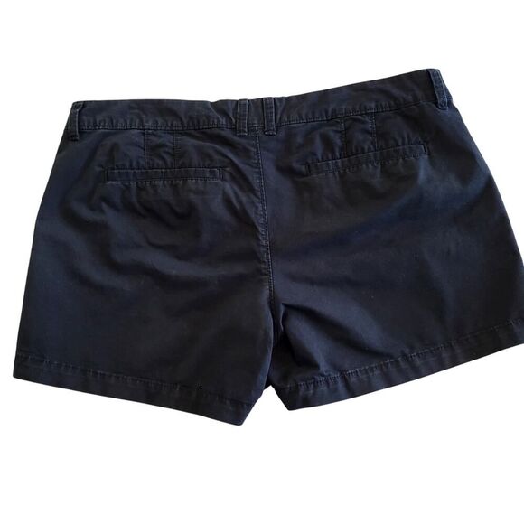 Old Navy Woman's Size 14 Classic Black Cotton Blend Chino Shorts Soft Comfy - Picture 4 of 9